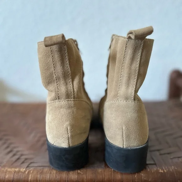 Zara Leather Split Suede Pointed Toe Cowboy Ankle Boots Size 39 | 8 - Picture 9 of 14